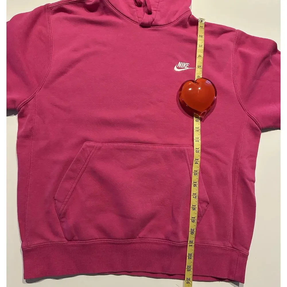 Nike Sportswear Womens Size Med Pink Fireberry Lightweight Hoodie Spring Easter